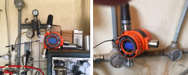 CH4 (left) and H2S (right) monitoring